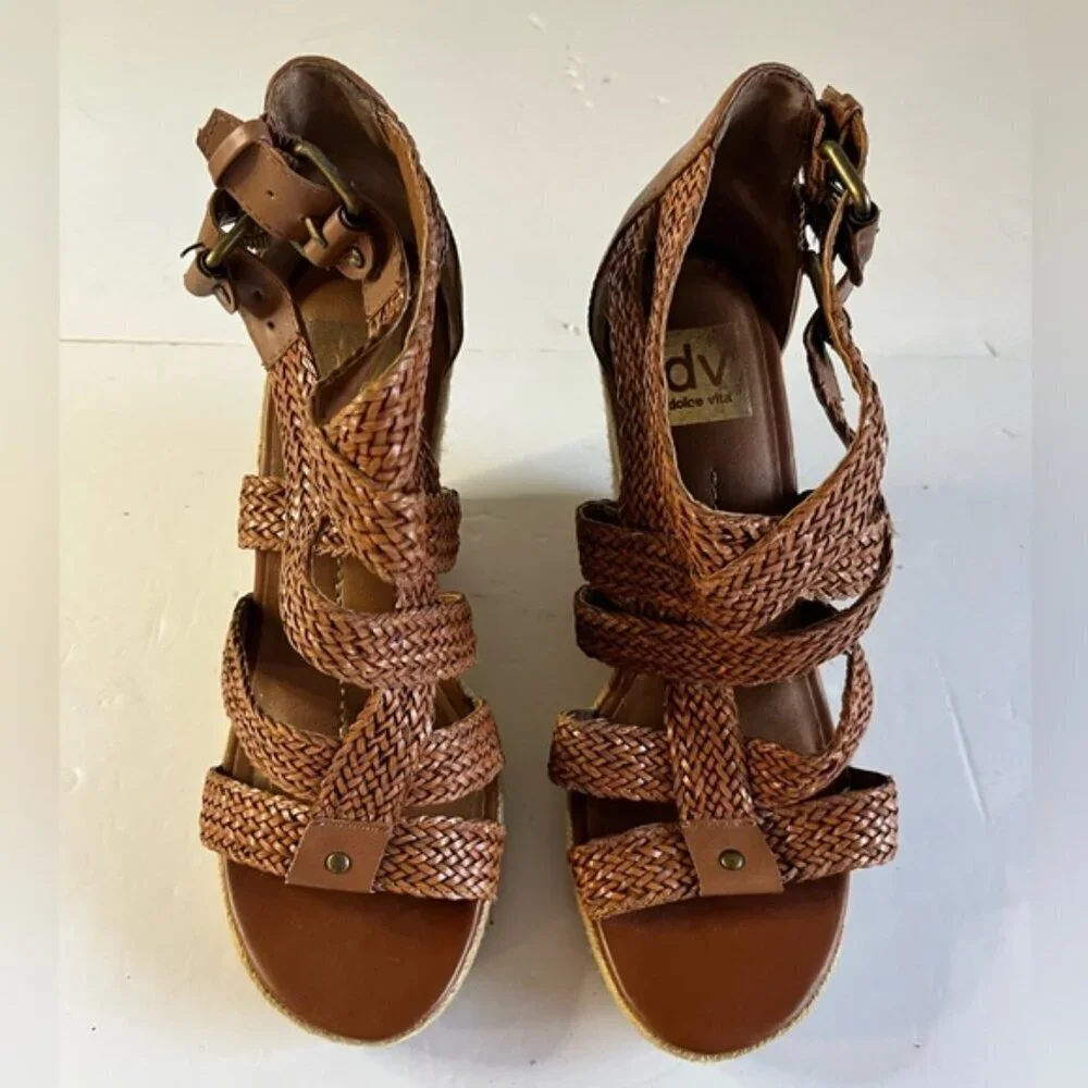 DV by Dolce Vita Women’s Braided Wedge Espadrille Sandals | Size 9.5